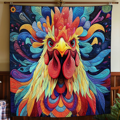 Colorful Rooster WY2111039CL Quilt