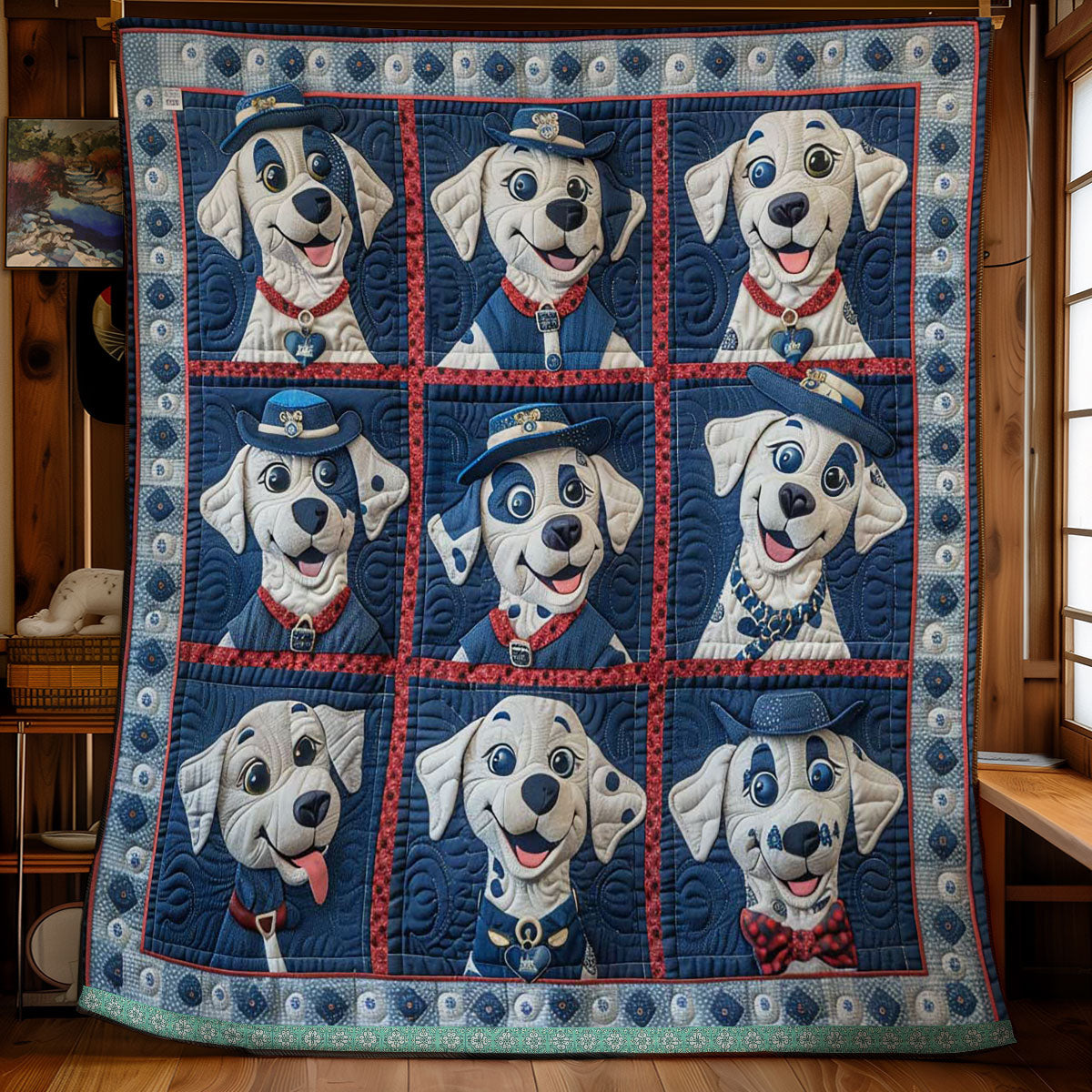 Dalmatian Cheerful WN1209017CL Quilt