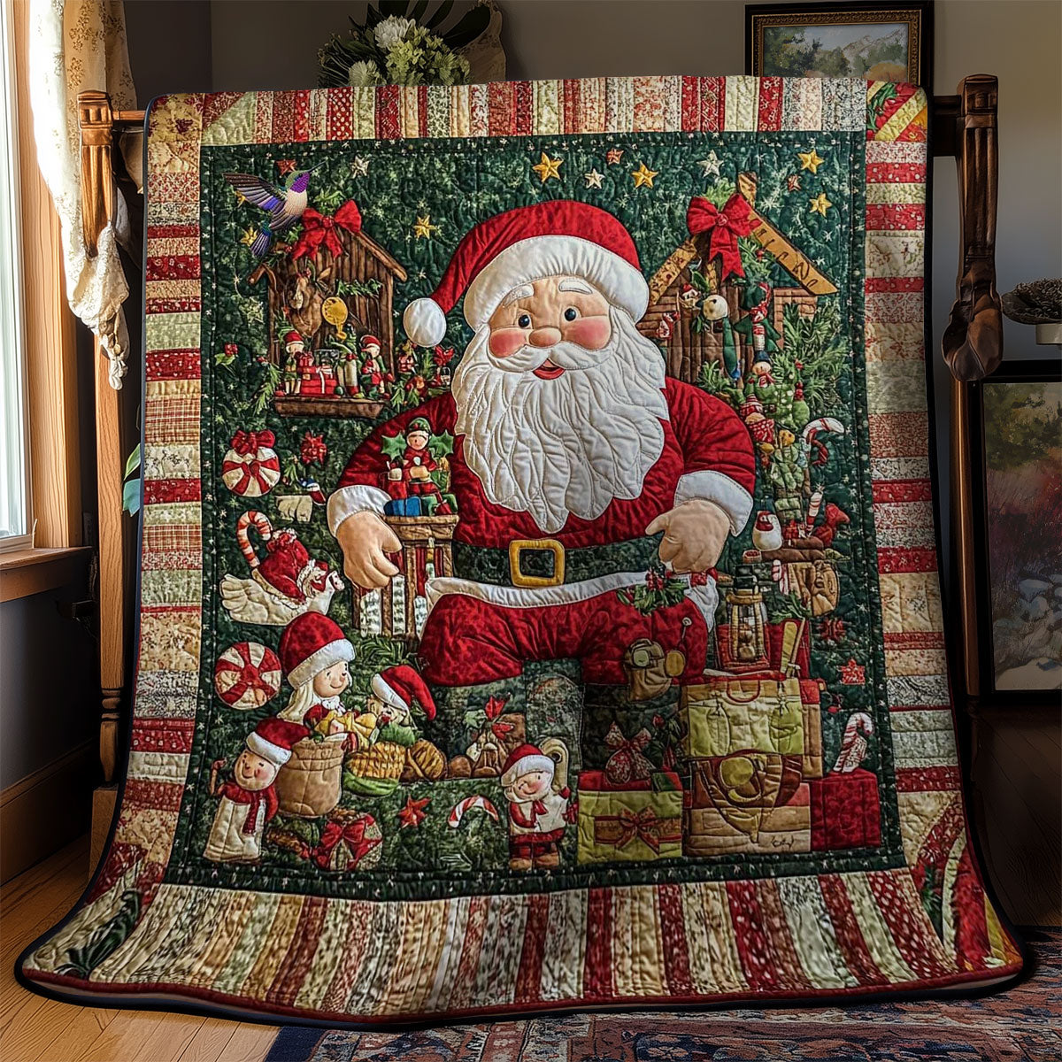 Santa's Cozy WN1411006CL Quilt