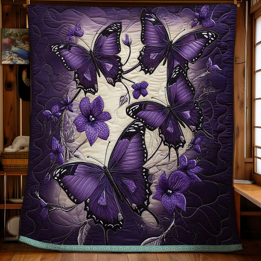 Violet Butterfly WX1411049CL Quilt