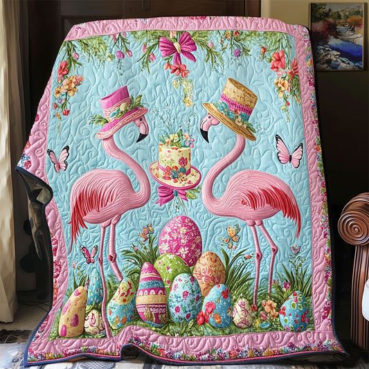 Easter Egg Flamingo WY2001074CL Quilt