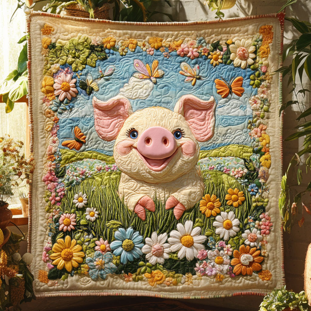 Daisy Pig WN0110009CL Quilt