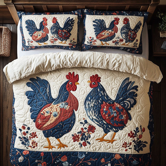 Chicken Couple WY1202006CL Duvet Cover Set