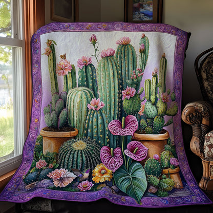 Purple Cactus WY2511030CL Quilt