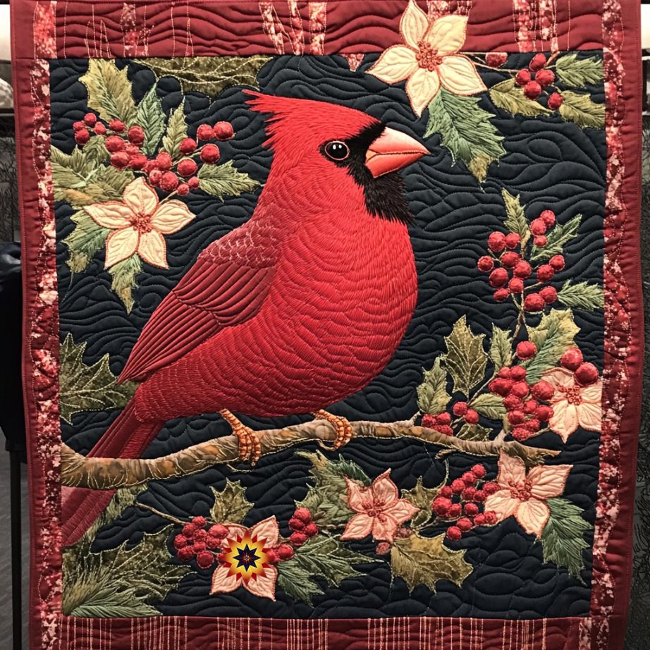 Gorgeous Cardinal WU0411033CL Quilt
