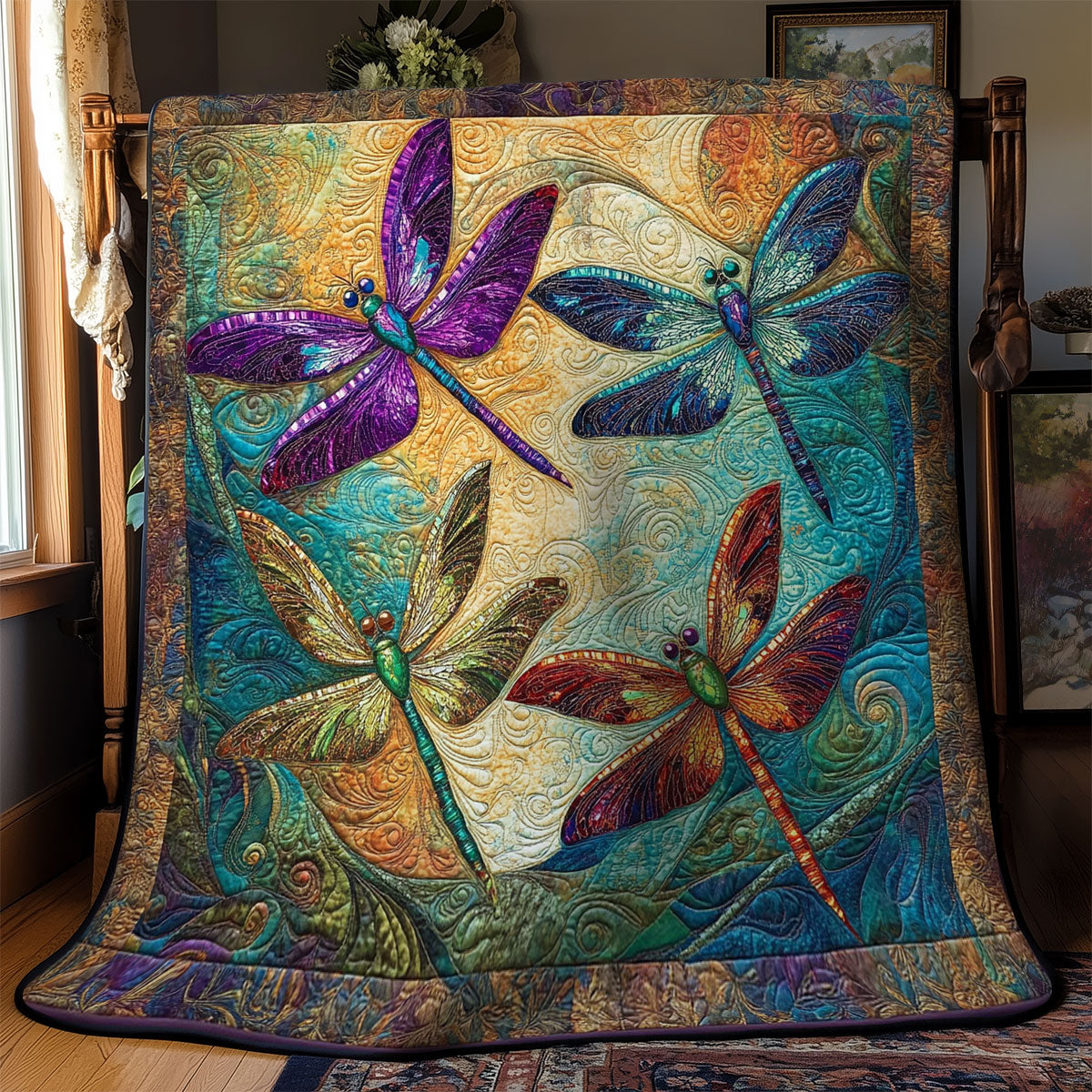 Dragonfly Collection WY2702056CL Quilt