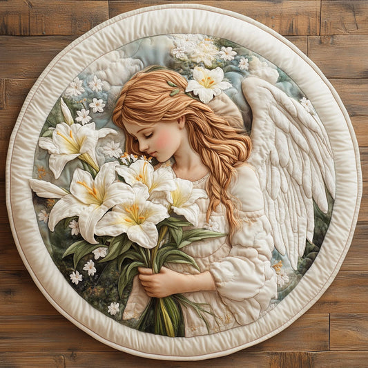 Lilies Angel CP2904003CL Quilted Round Mat