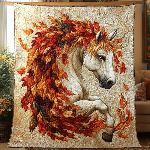 Majestic White Horse YR0711028CL Quilt