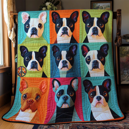 Colorful Boston Terrier WN2910058CL Quilt