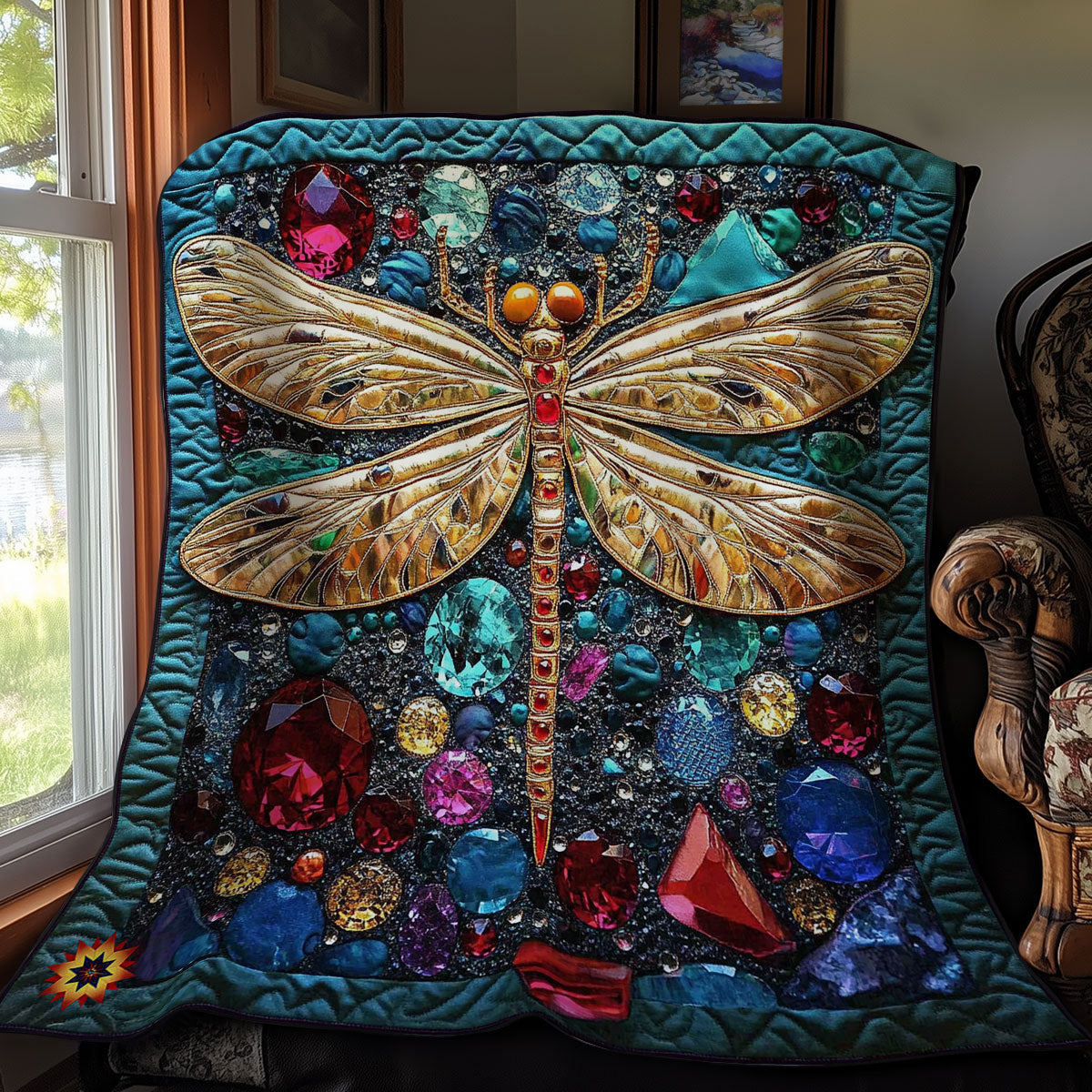 Gemstone Dragonfly WY0912033CL Quilt