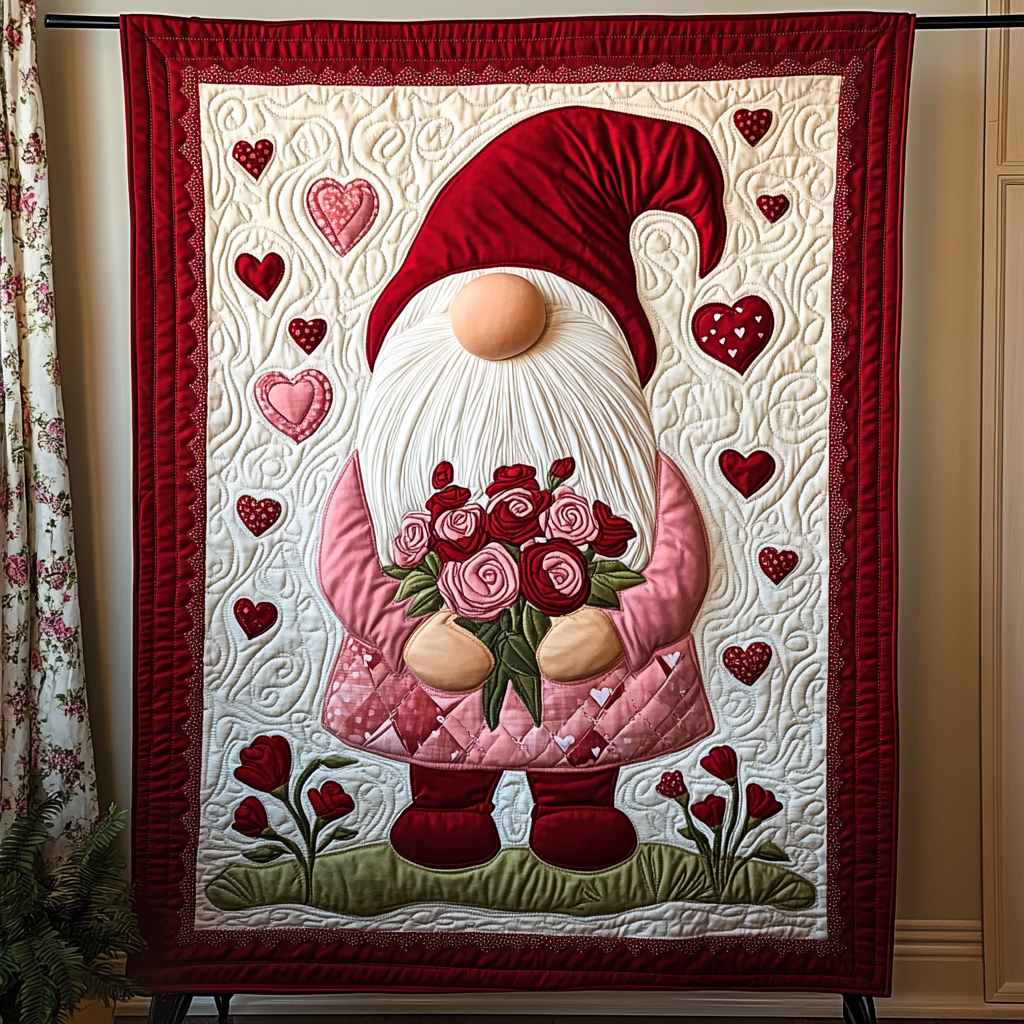 Valentine Gnome WG1001024CL Quilt