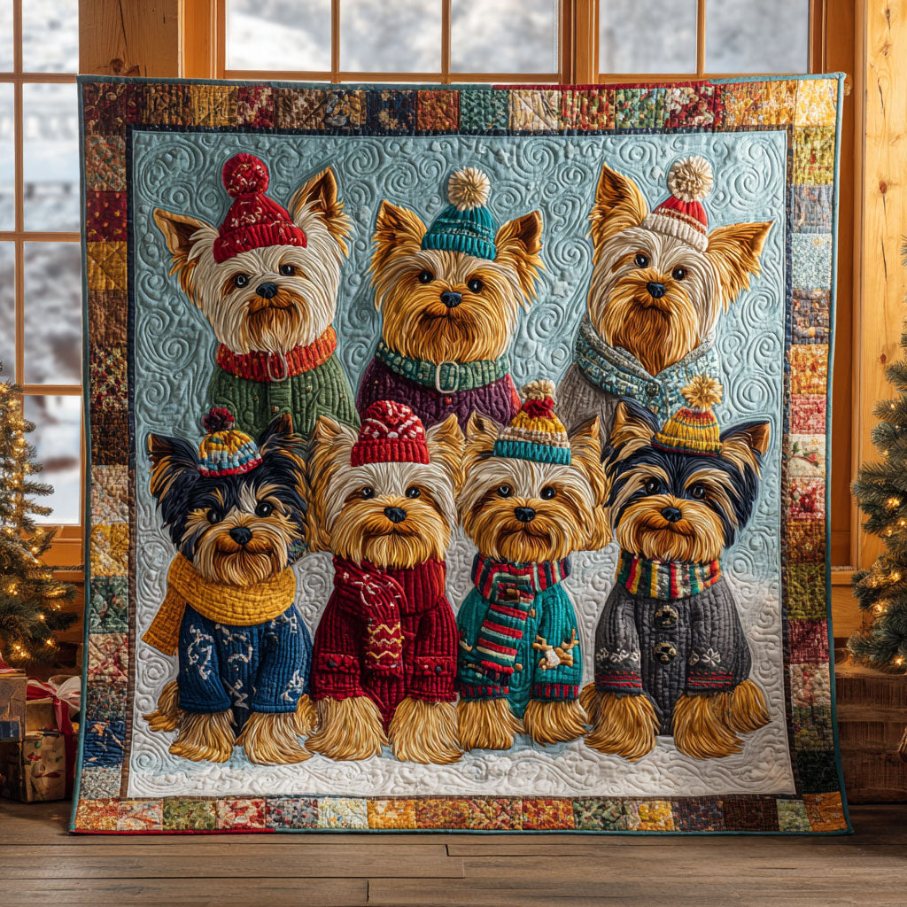 Yorkie Winter CW2110039CL Quilt