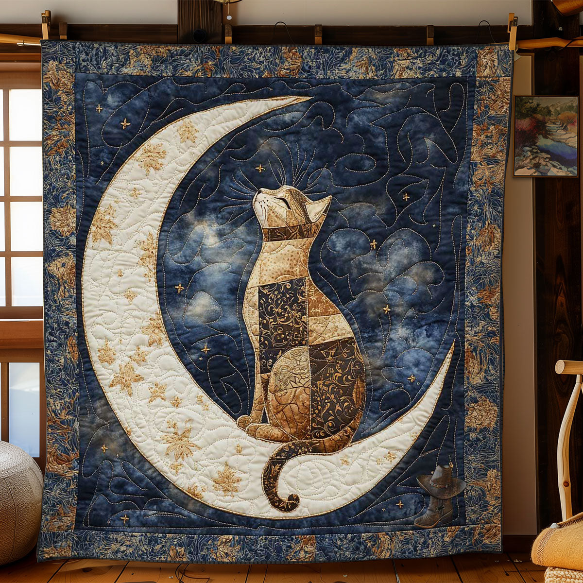 Cat Moonlight WN2412005CL Quilt