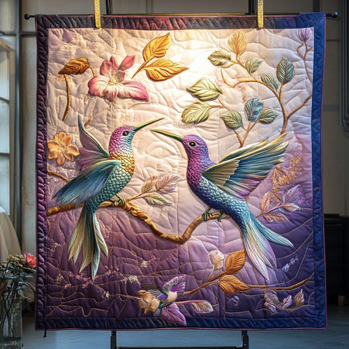 Hummingbird Purple Light  WU0611037CL Quilt