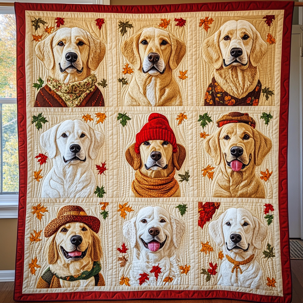 Golden Autumn Leaves XR2009018CL Quilt