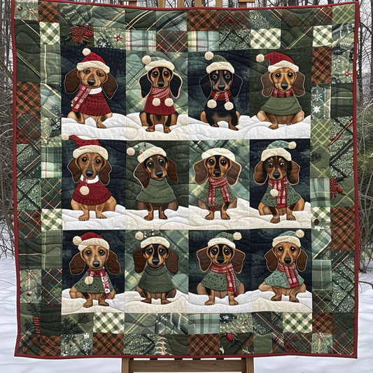 Dachshund Joyful WN1909090CL Quilt