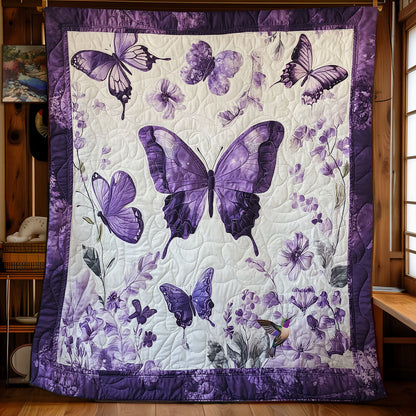 Purple Butterfly WY2011048CL Quilt