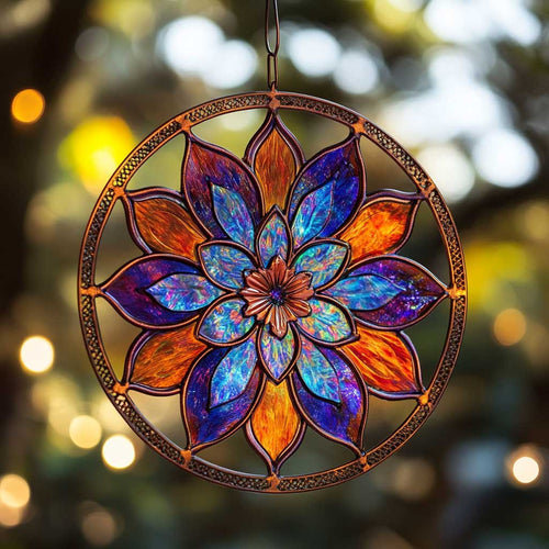 Celestial Flower Mandala WN0402047CL Suncatcher
