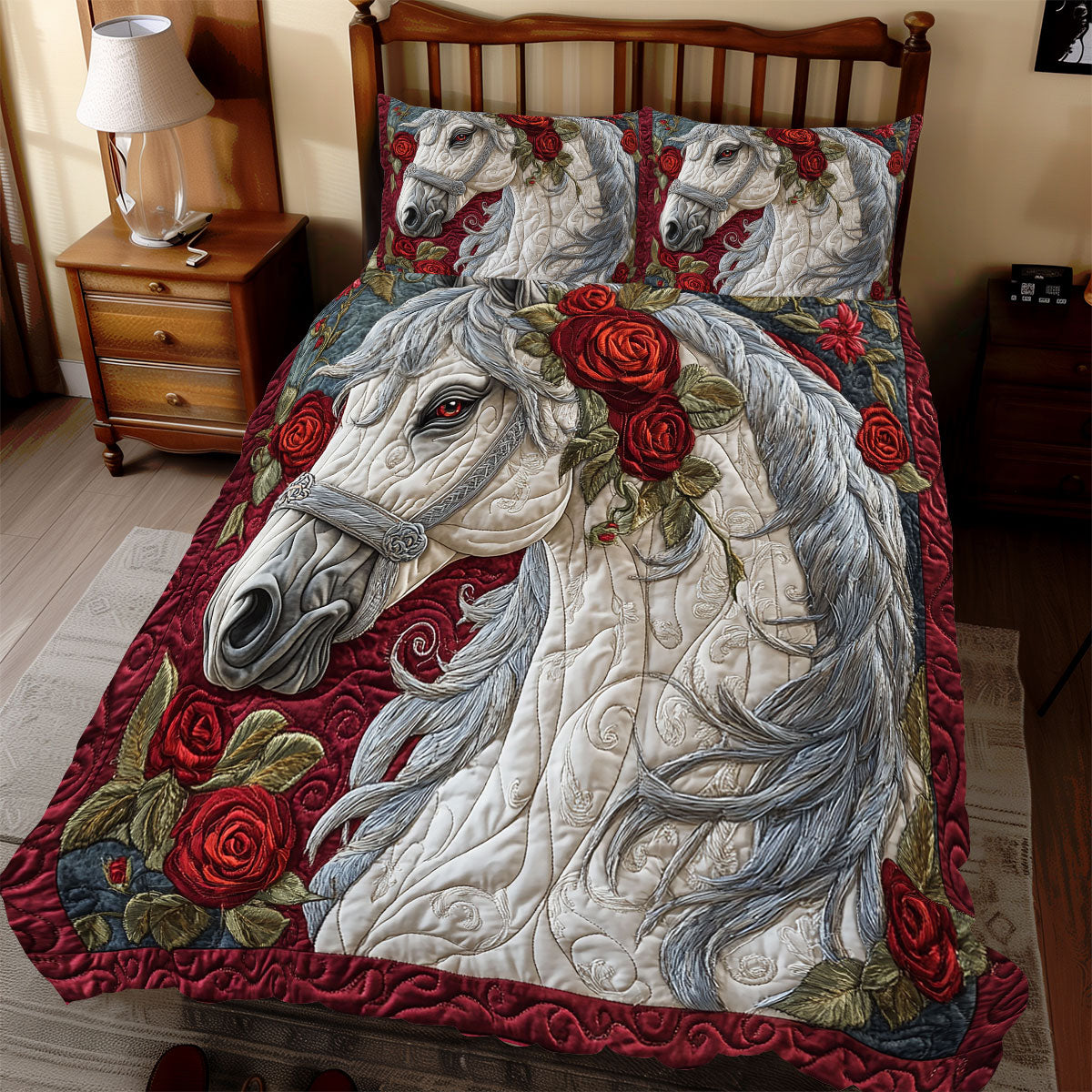 Enchanted Horse Blossom WX2512078CL Duvet Cover Set