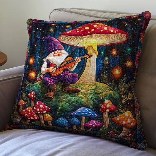 Gnome Playing Violin WY2212010CL Quilt Pillow Case