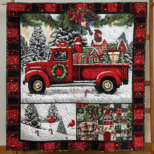 Red Truck And Snowflakes WN1410041CL Quilt