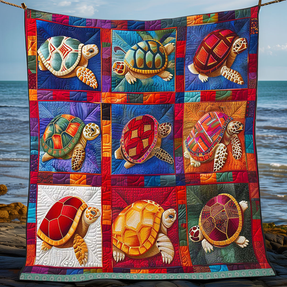 Tropical Turtle Collection WP3008026CL Quilt