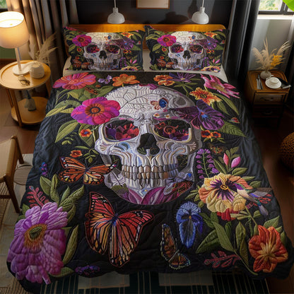 Skull And Petals WN2110114CL Duvet Cover Set