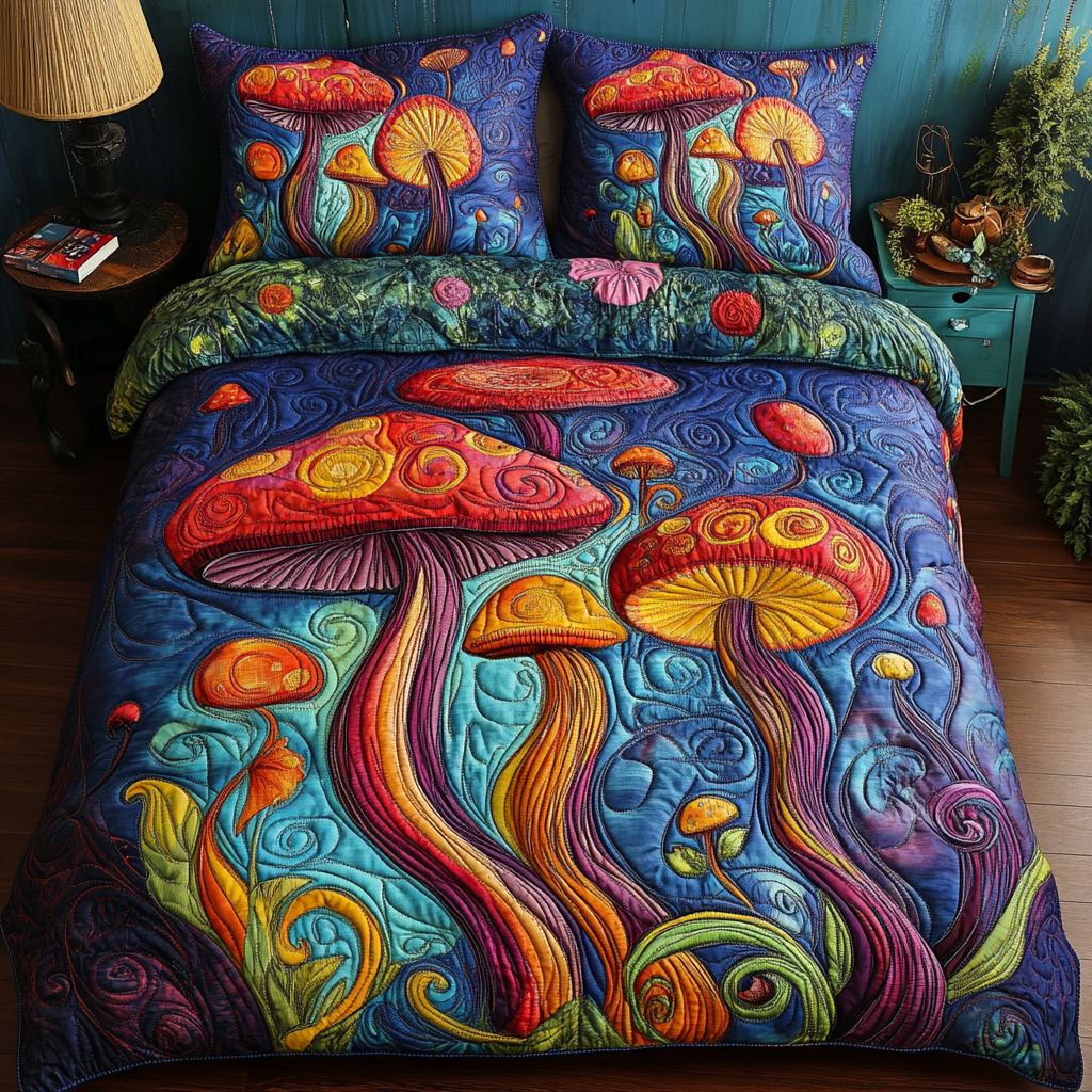 Whimsical Mushroom WG1501017CL Duvet Cover Set