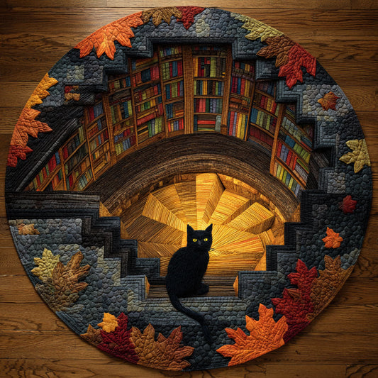 Cat Enchanted Steps CW0310038CL Quilted Round Mat