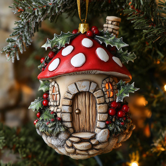 Joyful House Mushroom WN2310033CL Christmas Ornament