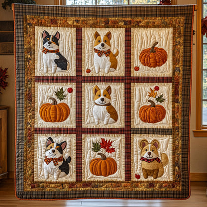 Pup And Pumkin CP1208071CL Quilt