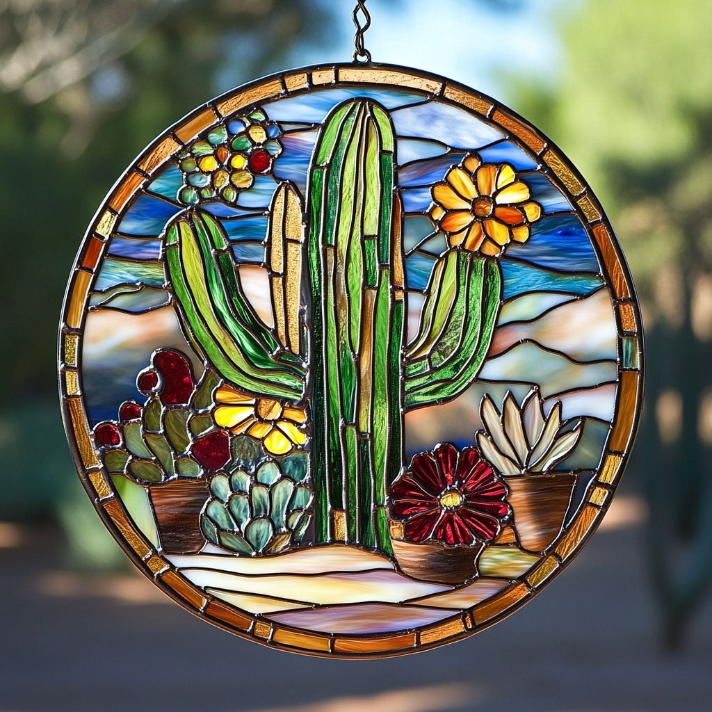 Cactus Flower WY2202112CL Suncatcher