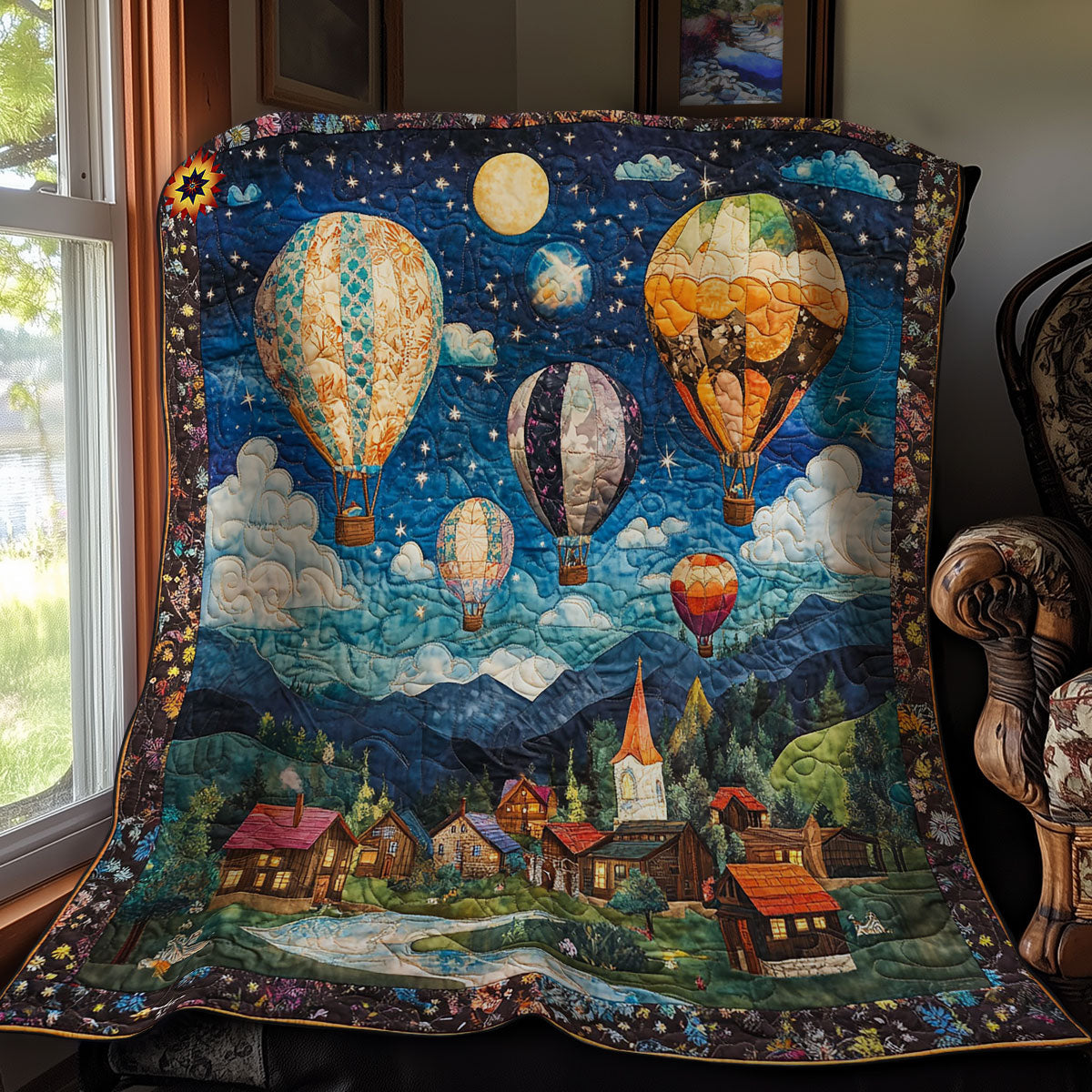Hot Air Balloon WY2211008CL Quilt