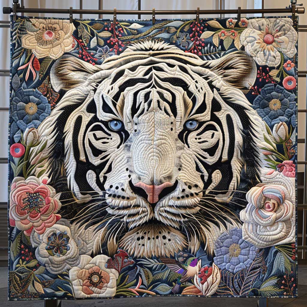 Flower White Tiger WP3010029CL Quilt