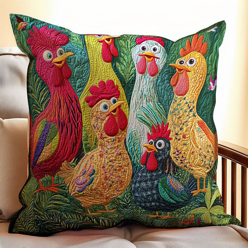 Cheerful Chicken WX2512126CL Quilt Pillow Case