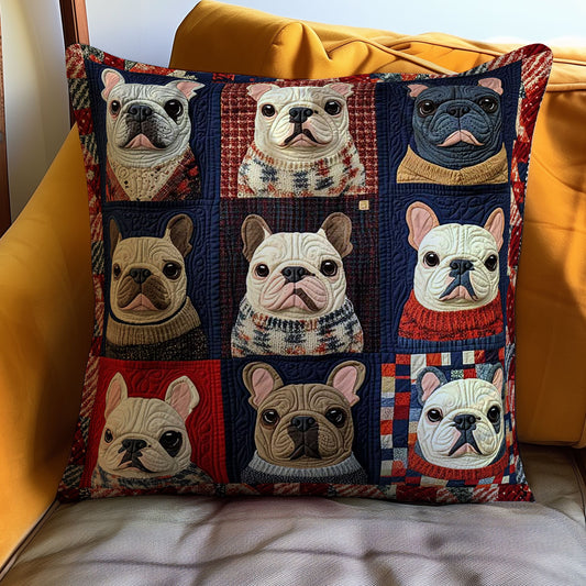French Bulldog WJ0110032CL Quilt Pillow Case