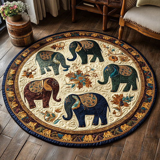 Elephant of Glory CW2508031CL Quilted Round Mat