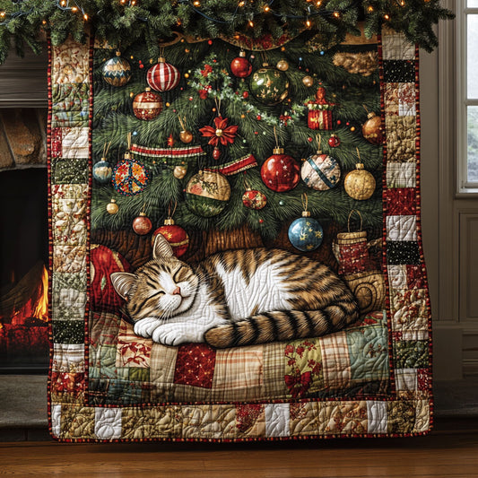 Christmas Sleeping Cat WJ2611011CL Quilt