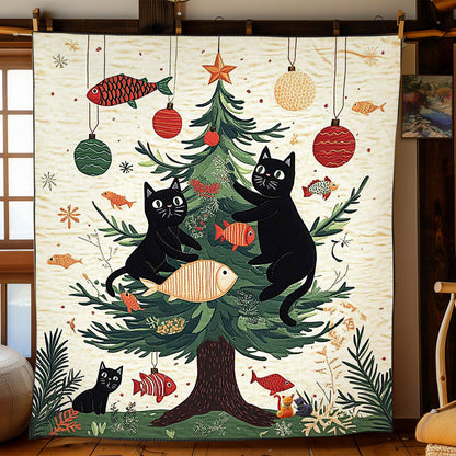 Christmas Cat Joy WN0410022CL Quilt