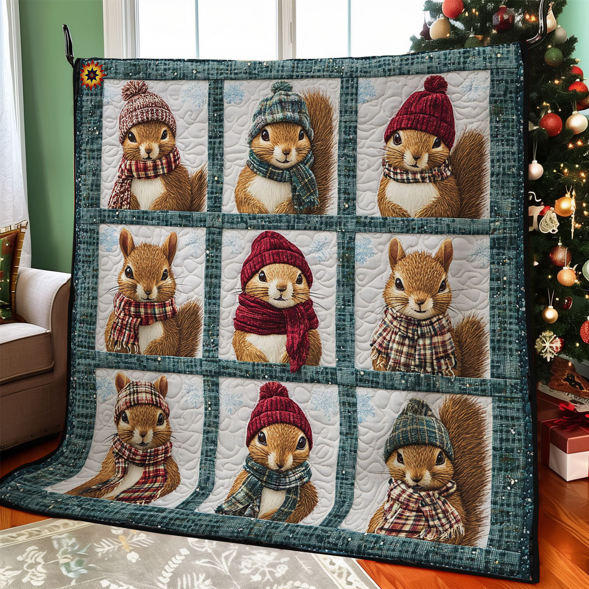 Winter Squirrel WY2511002CL Quilt