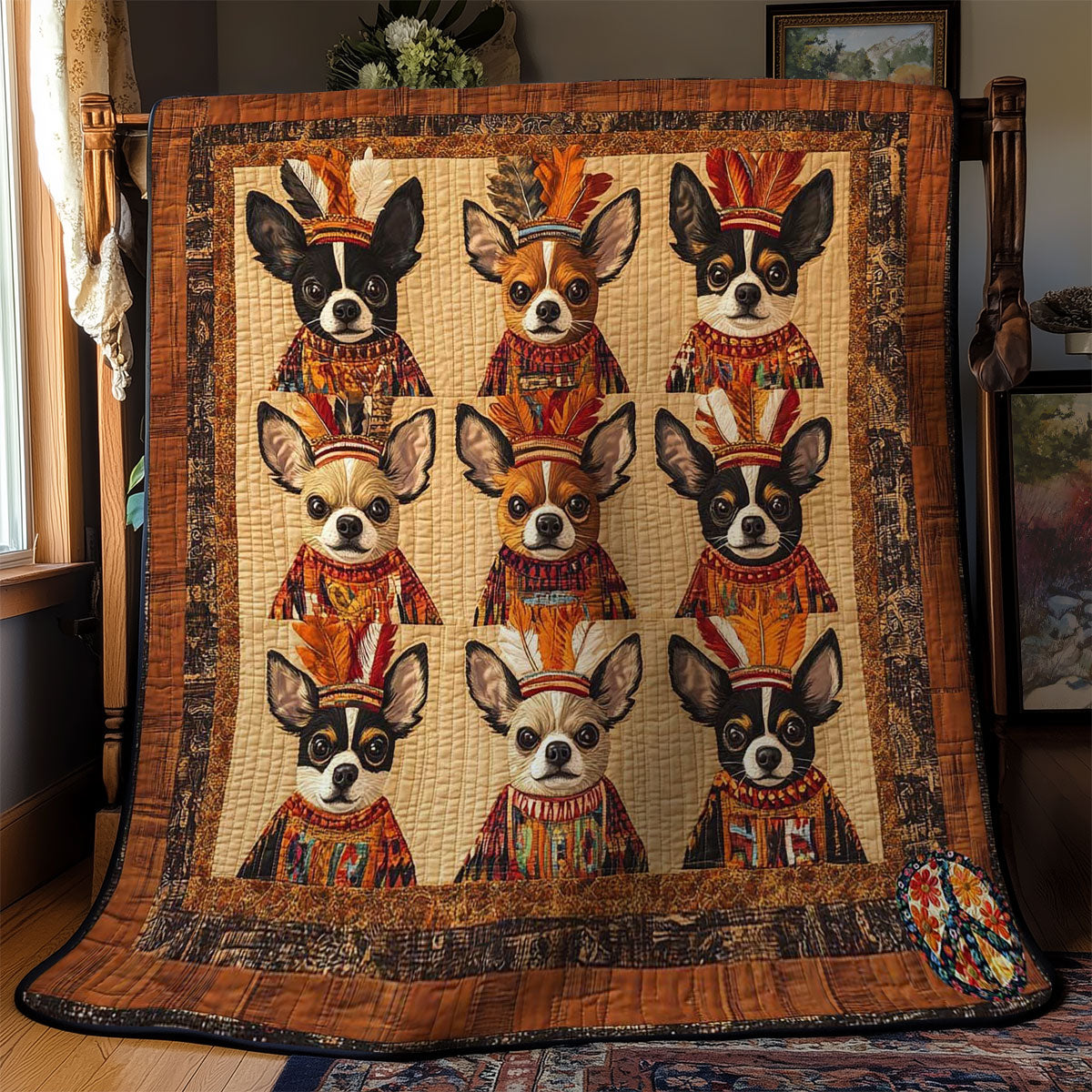 Tribal Chihuahua WN0411010CL Quilt