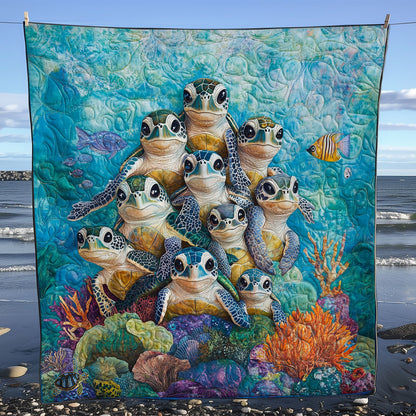 Turtle Family WY2811039 Quilt