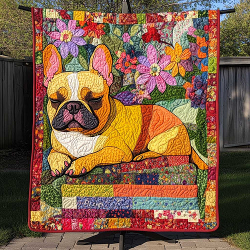 French Bulldog Literary Rest WN2709150CL Quilt