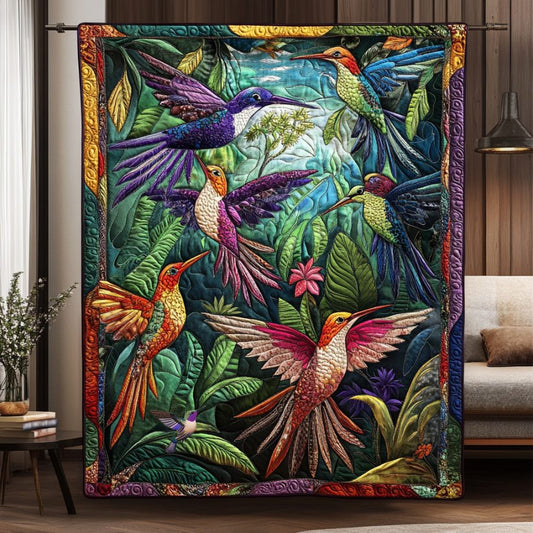 Hummingbird Tropical Forest  WU0411023CL Quilt