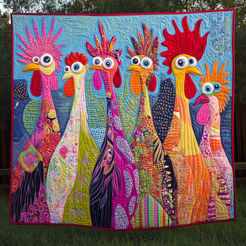 Whimsical Rooster WG0101009CL Quilt