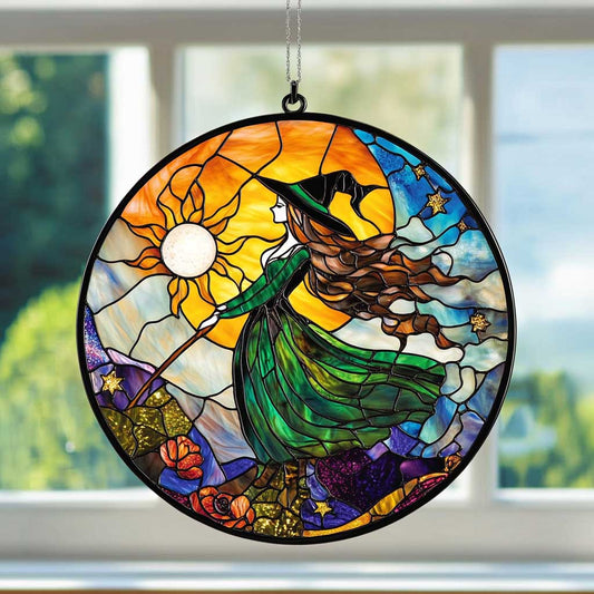 Majestic Witch WJ0310047CL Stained Glass Suncatcher