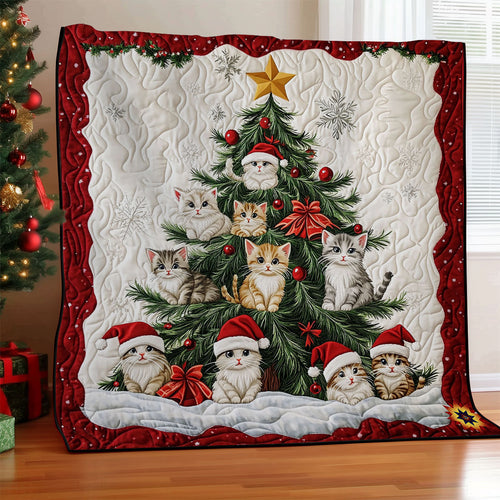 Cat Christmas Tree WY0612031CL Quilt