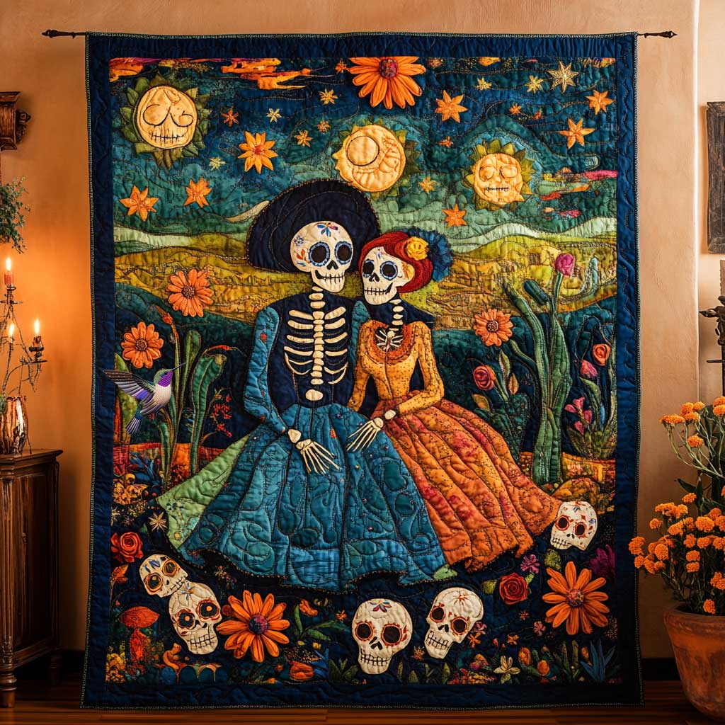 Day Of The Dead Couple WN2810030CL Quilt