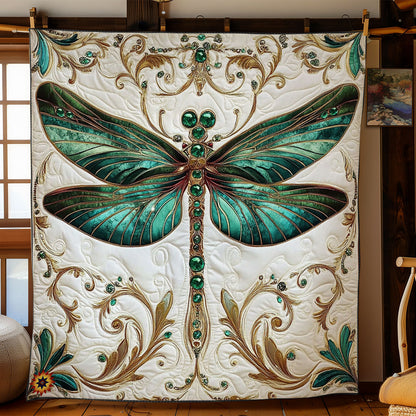 Royal Green Dragonfly WY0312049CL Quilt
