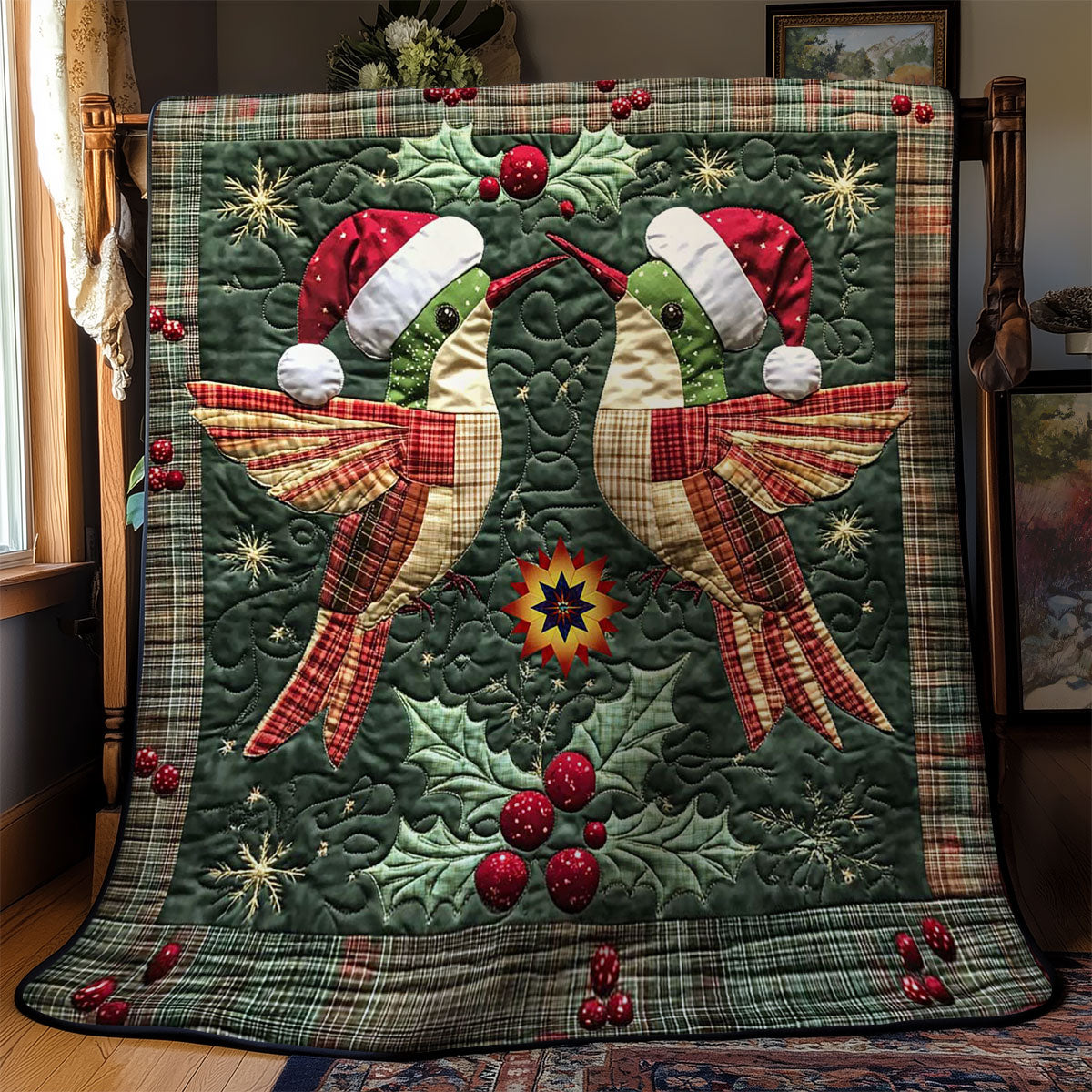 Festive Hummingbird WN1112047CL Quilt